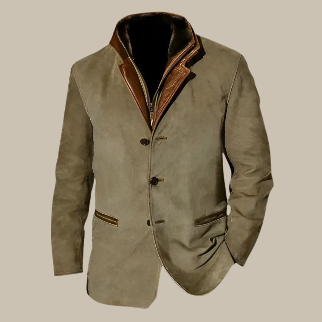 Elegante giacca vintage con colletto in design blazer per uomo