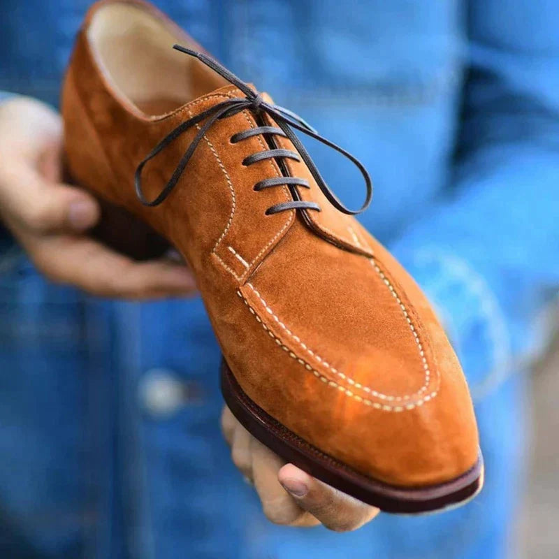 Scarpe Oxfords in Pelle Scamosciata Prestige