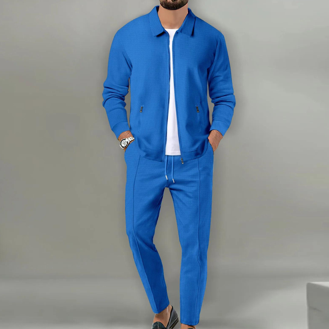Valerio - Set coordinato elegante per uomo con giacca e pantaloni abbinati
