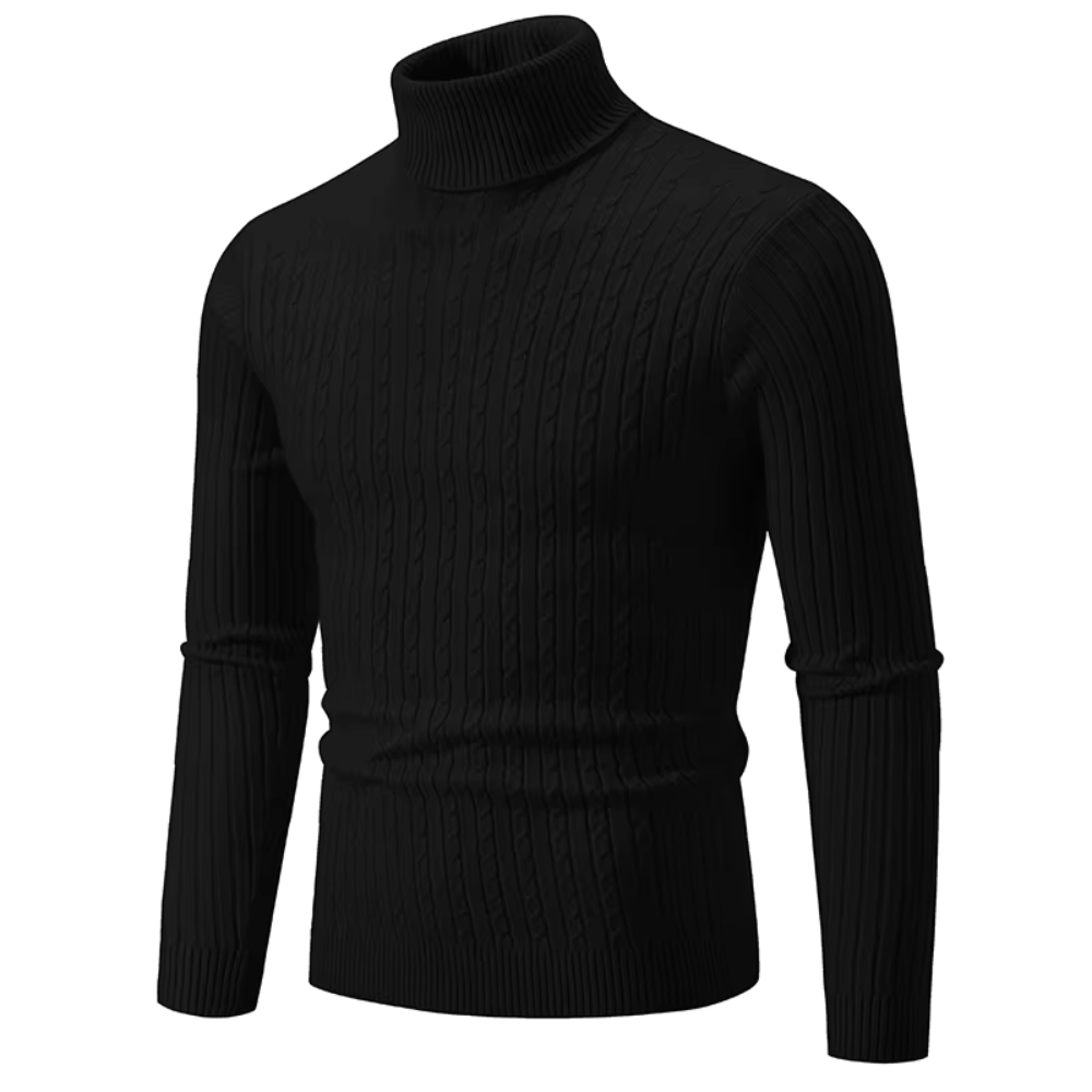Timothy - Maglione a Collo Alto Lavorato a Maglia Slim-Fit per Uomo
