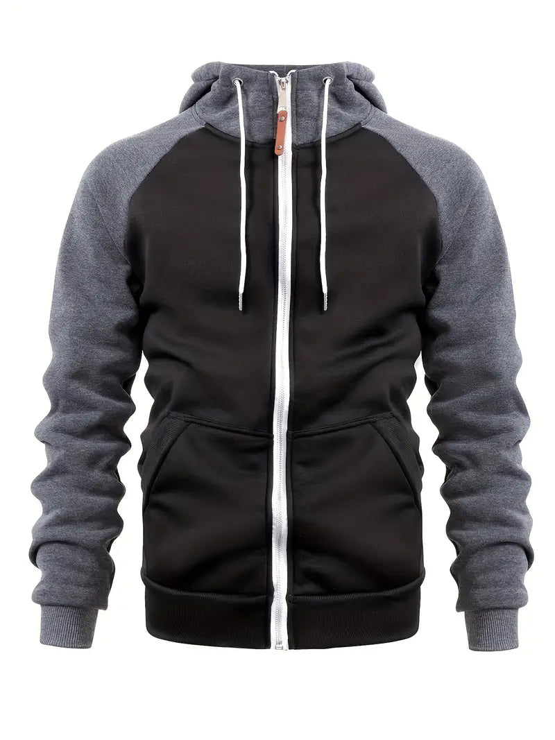 Flavier - Felpa con Cappuccio e Zip Casual per Uomo