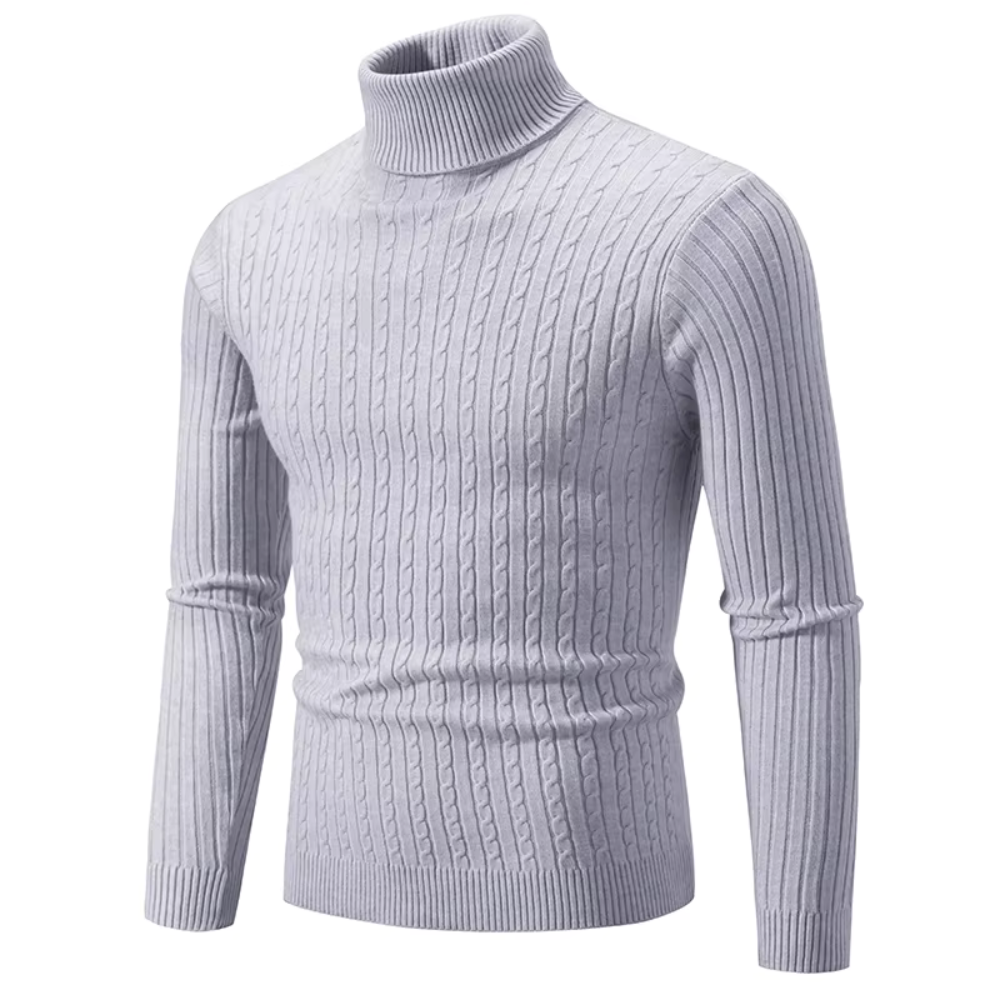 Timothy - Maglione a Collo Alto Lavorato a Maglia Slim-Fit per Uomo
