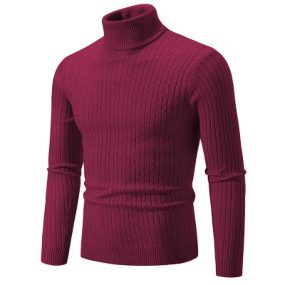 Timothy - Maglione a Collo Alto Lavorato a Maglia Slim-Fit per Uomo