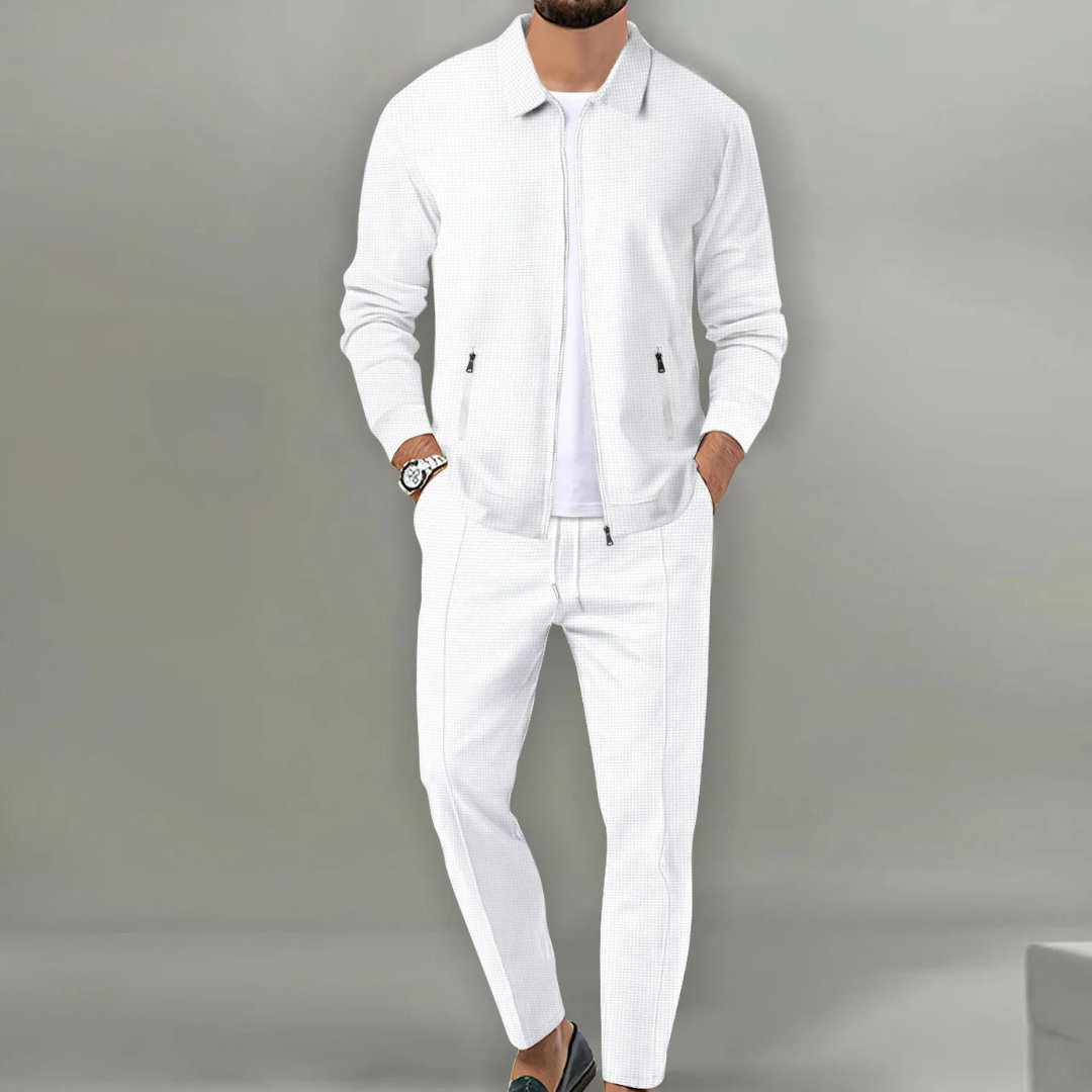 Valerio - Set coordinato elegante per uomo con giacca e pantaloni abbinati