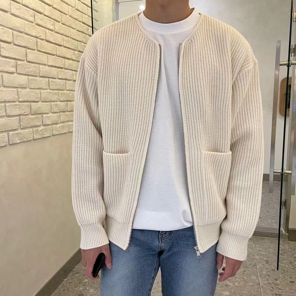 Aljon - Cardigan Uomo Elegante e Senza Tempo per Uomini