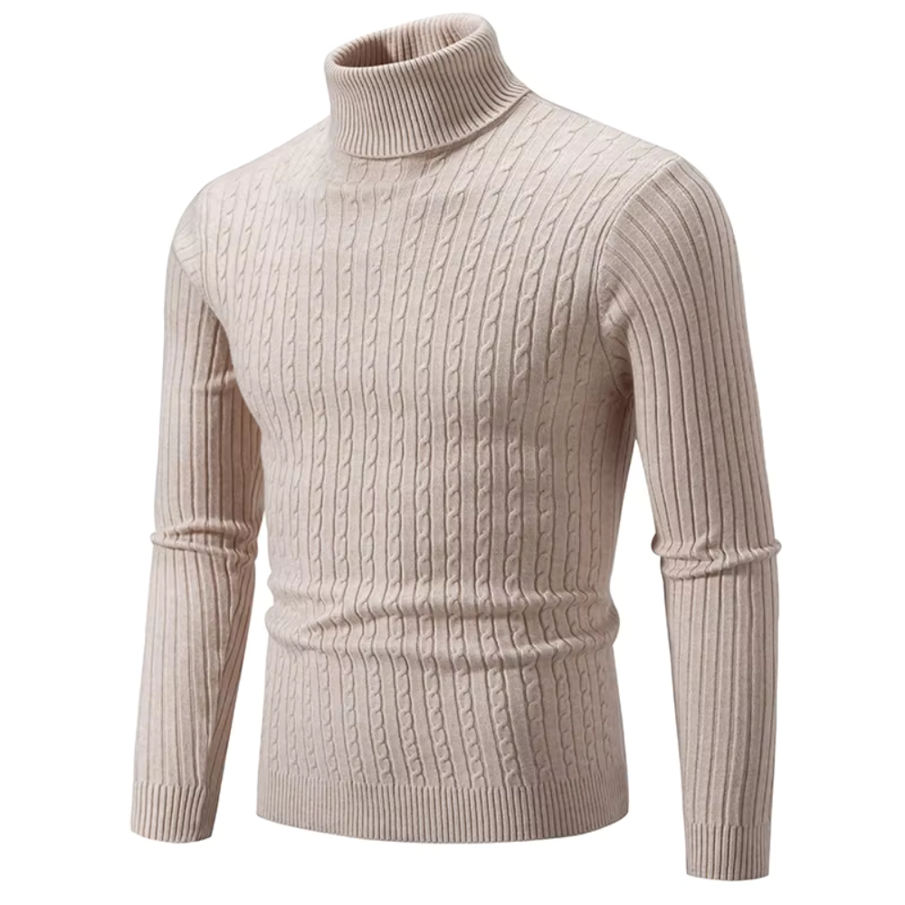 Timothy - Maglione a Collo Alto Lavorato a Maglia Slim-Fit per Uomo