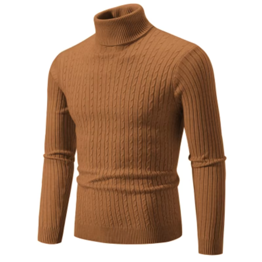 Timothy - Maglione a Collo Alto Lavorato a Maglia Slim-Fit per Uomo