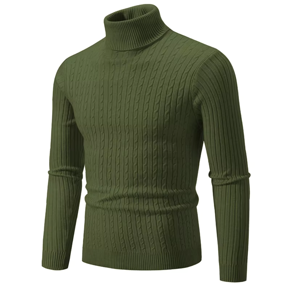 Timothy - Maglione a Collo Alto Lavorato a Maglia Slim-Fit per Uomo