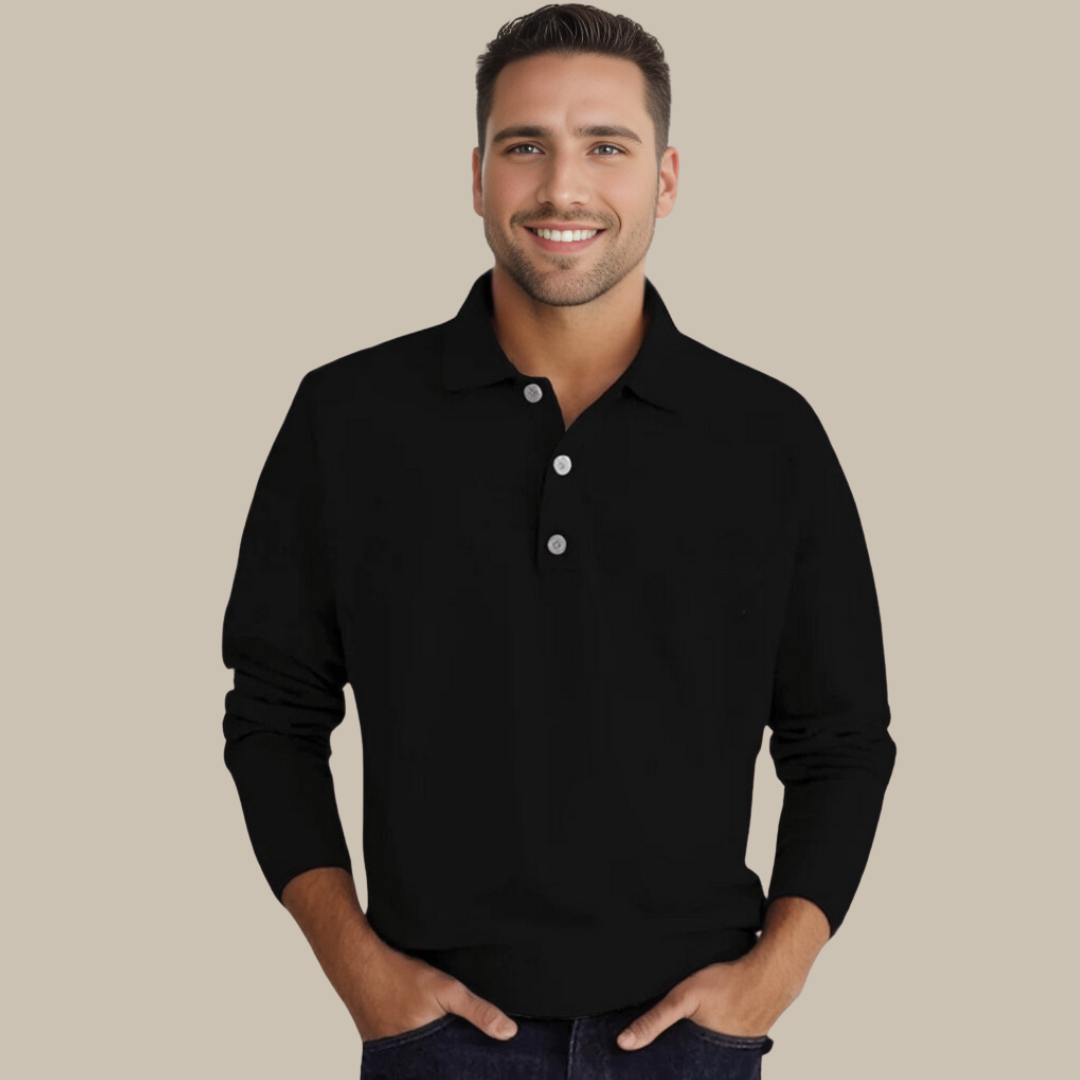 Marco - Polo elegante e comoda in maglia a maniche lunghe