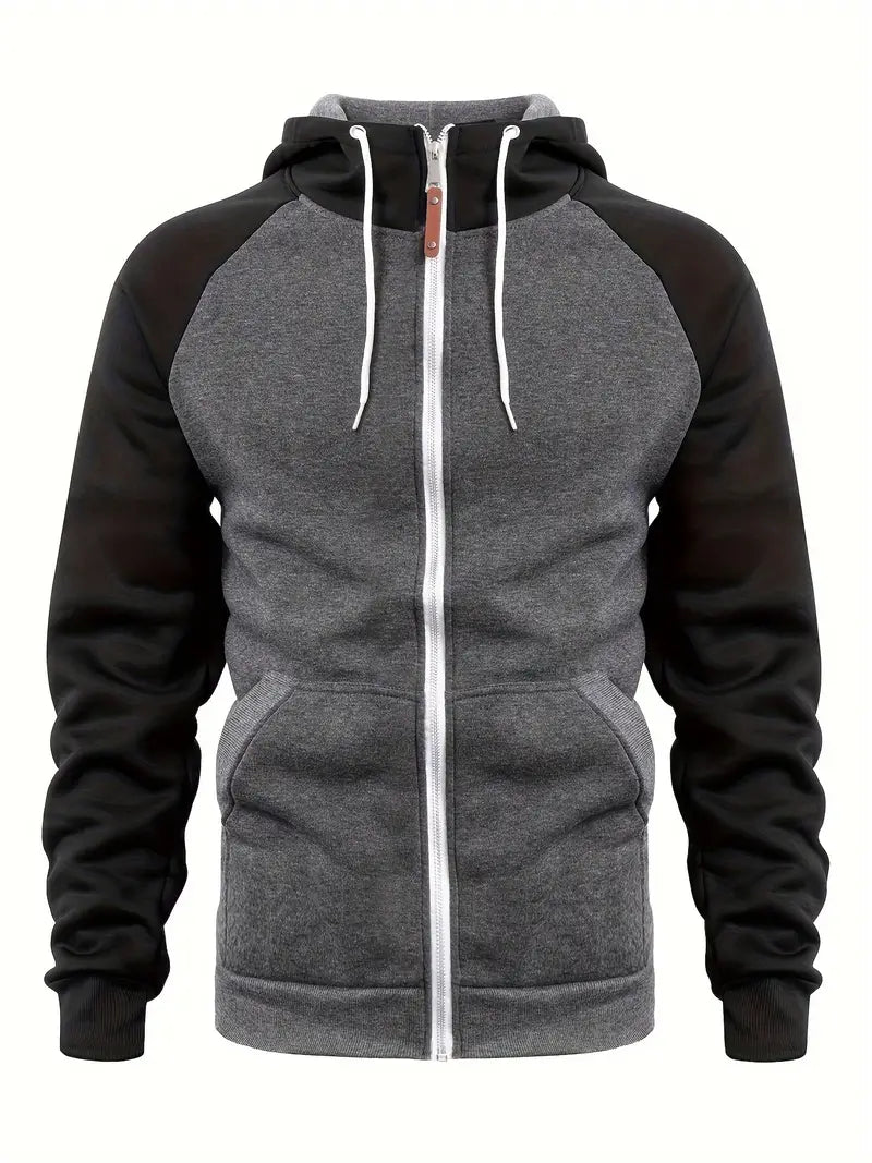 Flavier - Felpa con Cappuccio e Zip Casual per Uomo