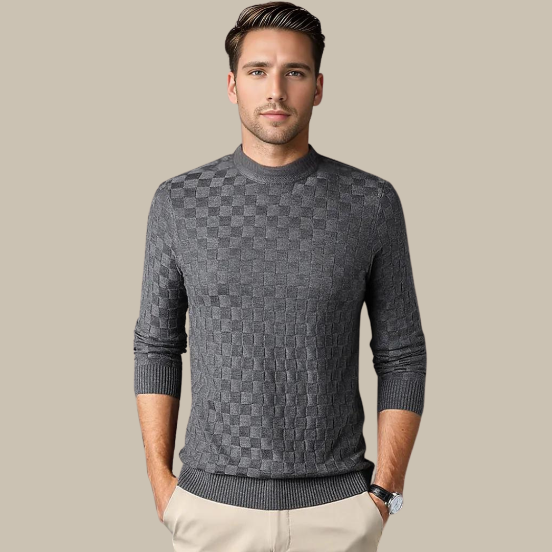 Marco - Maglione di lusso con design a scacchi per uomini