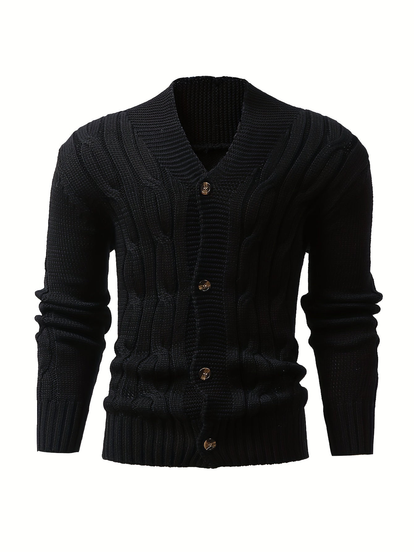 Bennette - Maglione da uomo lavorato a maglia con maniche lunghe e chiusura a bottoni