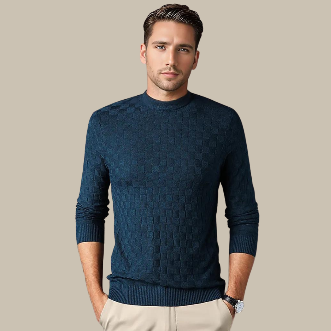 Marco - Maglione di lusso con design a scacchi per uomini
