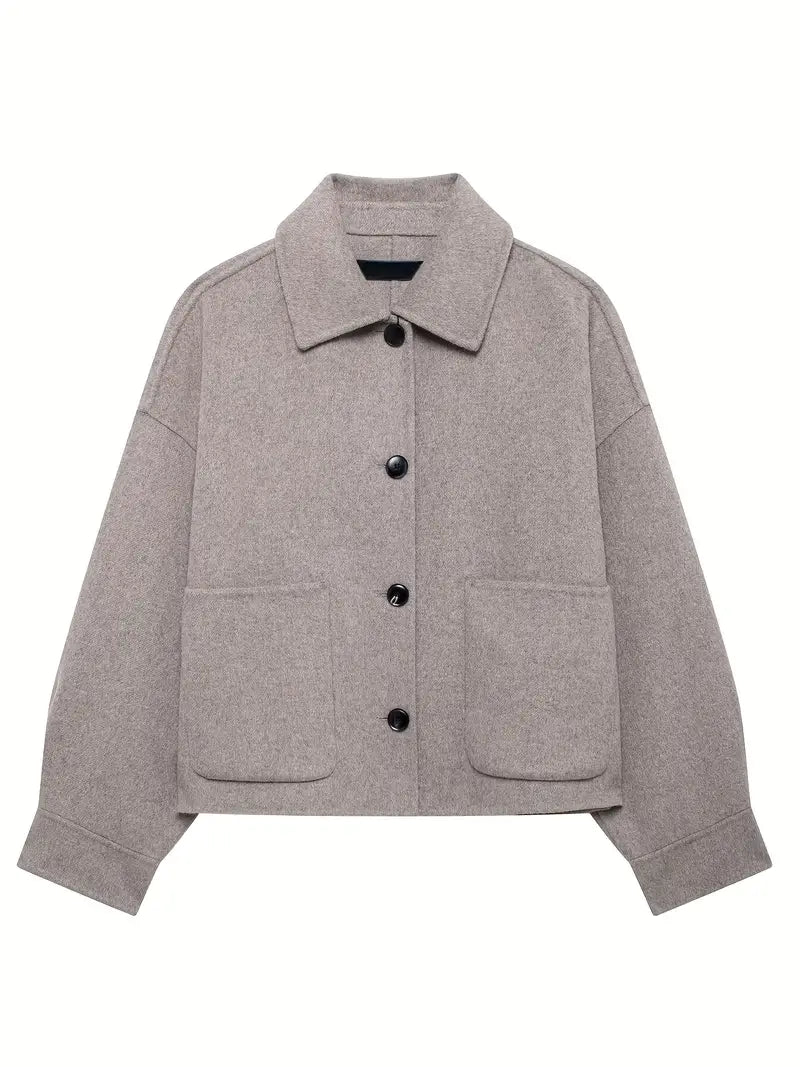 Giacca Liscia Lyvia | Giacca Colorata con Maniche Lunghe e Tasche