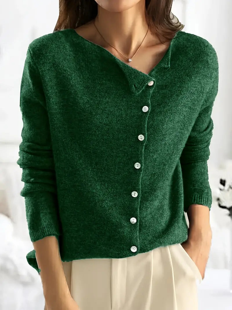 Gilet Asimmetrico Baylee con Chiusura a Bottone