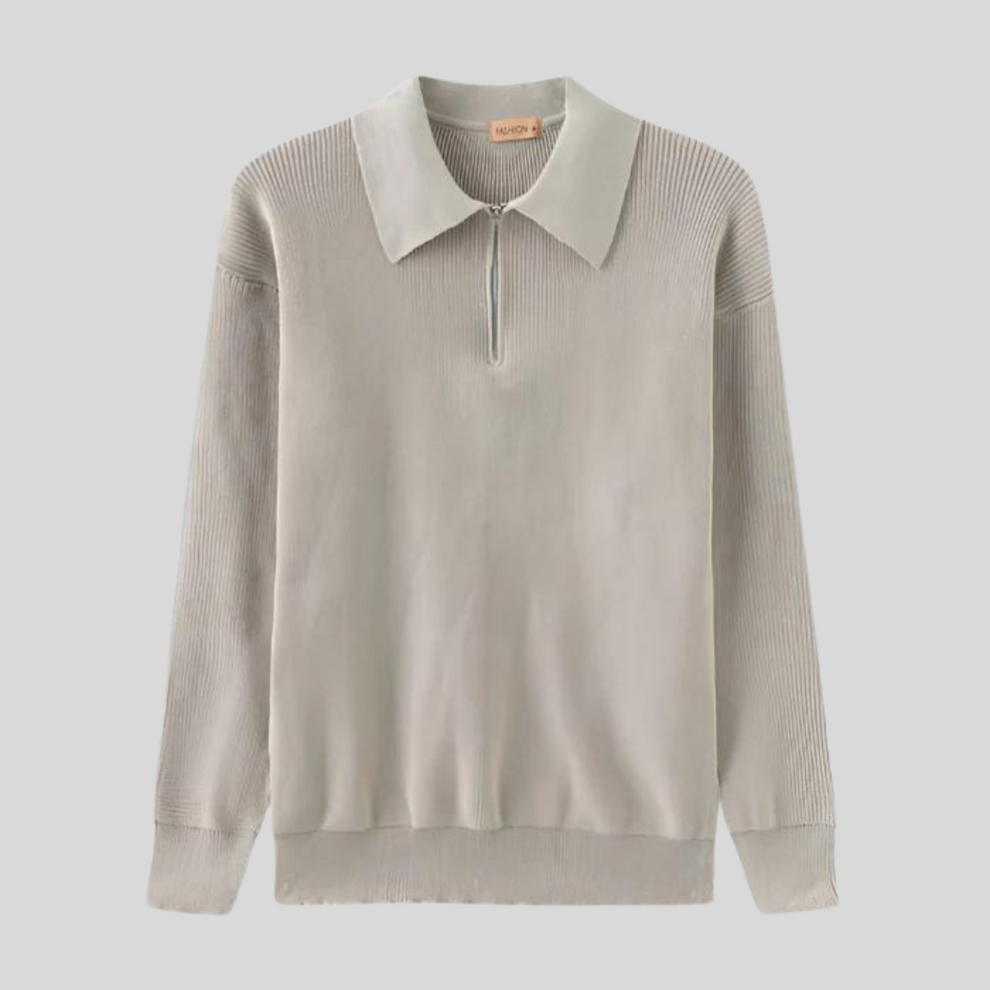 Stile Italiano - Maglione in Cashmere e Lana con Zip da Uomo