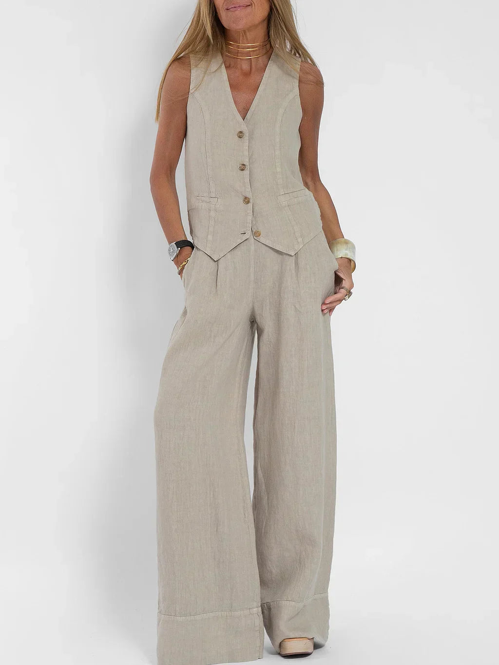 Gilet da Donna in Lino Leggero - Stile Versatile