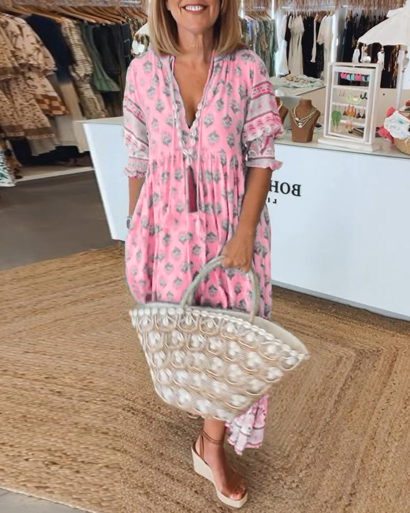 Abito Estivo Boho Chic per Stile e Comfort Senza Sforzo Stile Italiano
