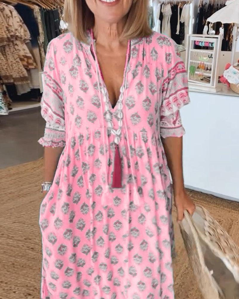 Abito Estivo Boho Chic per Stile e Comfort Senza Sforzo Stile Italiano
