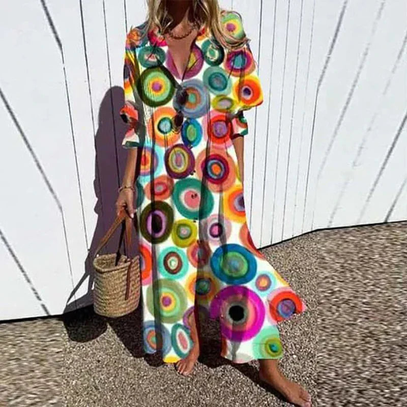 Abito Estivo Boho per Donne - Stile e Comfort Senza Sforzo Stile Italiano