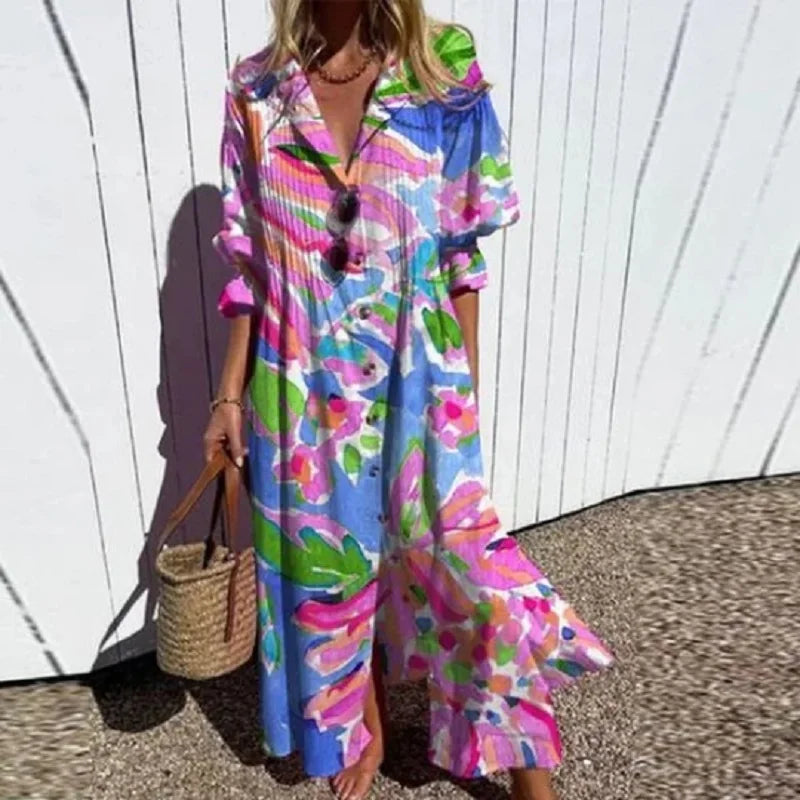 Abito Estivo Boho per Donne - Stile e Comfort Senza Sforzo Stile Italiano