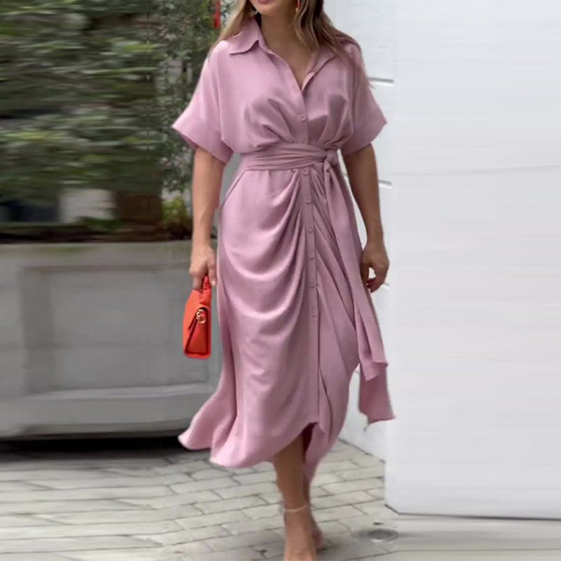 Abito Estivo Chic con Dettaglio Fiocco per uno Stile Senza Sforzo Stile Italiano