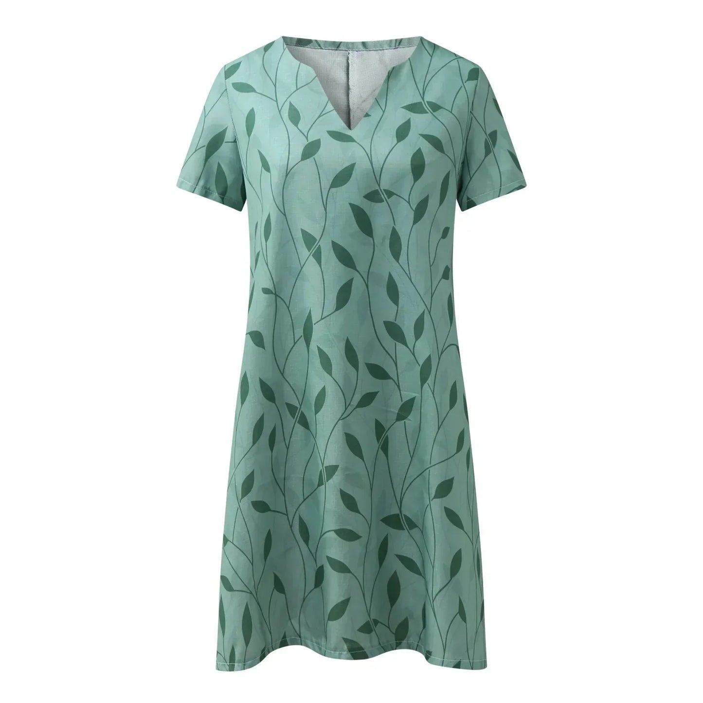 Abito Estivo Elegante con Scollatura a V per uno Stile Senza Sforzo Stile Italiano