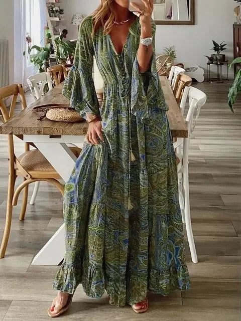 Abito Lungo Confortevole per Stile e Comfort Senza Sforzo Stile Italiano