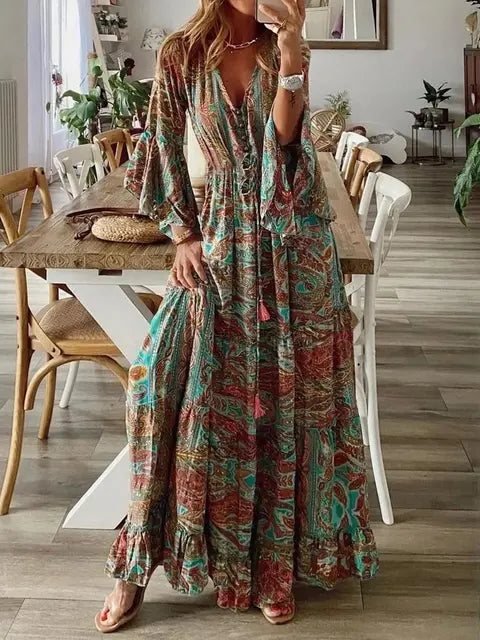 Abito Lungo Confortevole per Stile e Comfort Senza Sforzo Stile Italiano