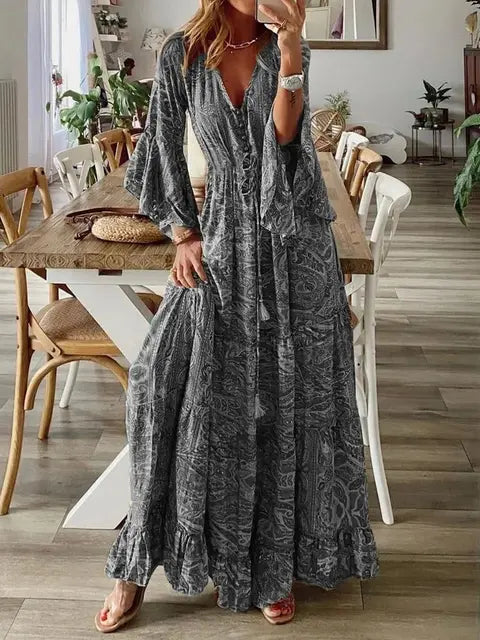 Abito Lungo Confortevole per Stile e Comfort Senza Sforzo Stile Italiano