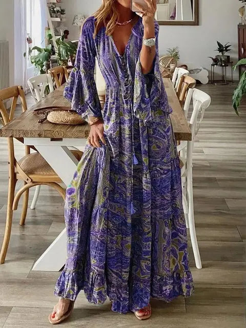 Abito Lungo Confortevole per Stile e Comfort Senza Sforzo Stile Italiano