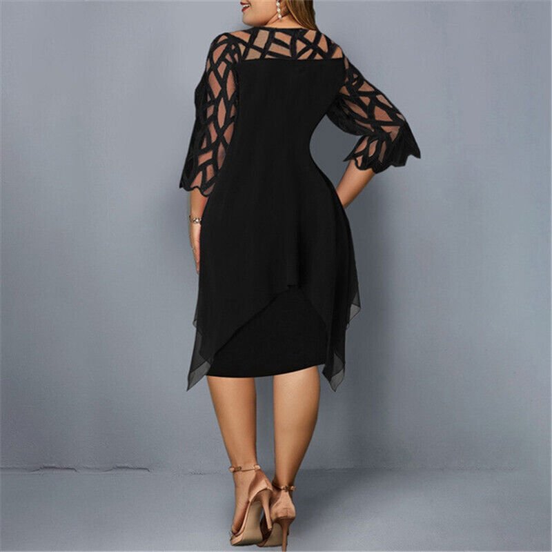 Abito Midi Flowy Taglie Forti per uno Stile Quotidiano Senza Sforzo Stile Italiano