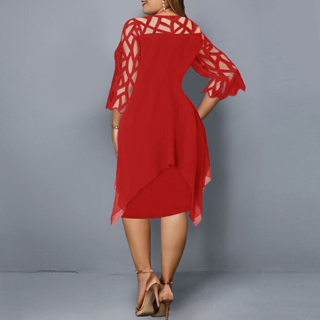 Abito Midi Flowy Taglie Forti per uno Stile Quotidiano Senza Sforzo Stile Italiano