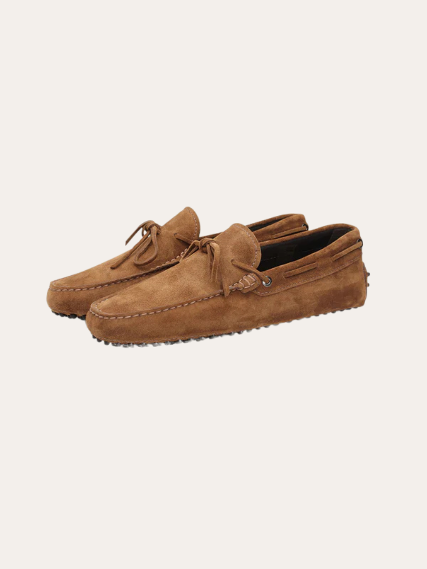 Mocassini in Suede Marrone per Comfort e Versatilità Elegante