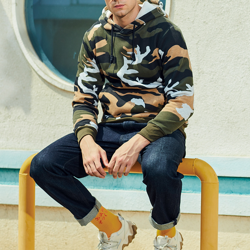 Thorian – Felpa alla Moda con Motivo Camouflage per Uomo