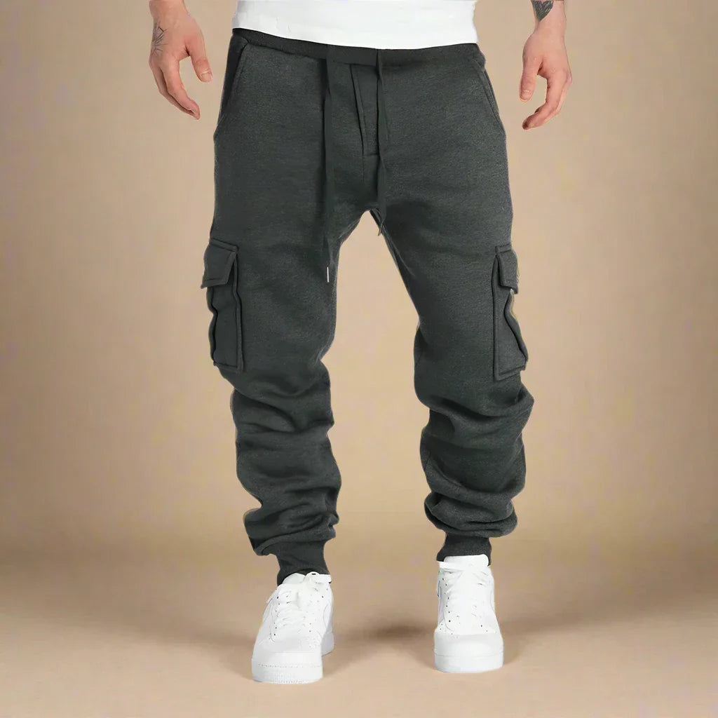 Calvin - Jogging pants cargo da uomo con multiple tasche per comfort e stile