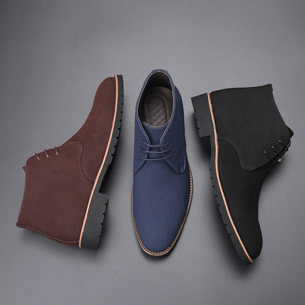 Chester - Eleganti scarpe formali in suede con tacco per uomini