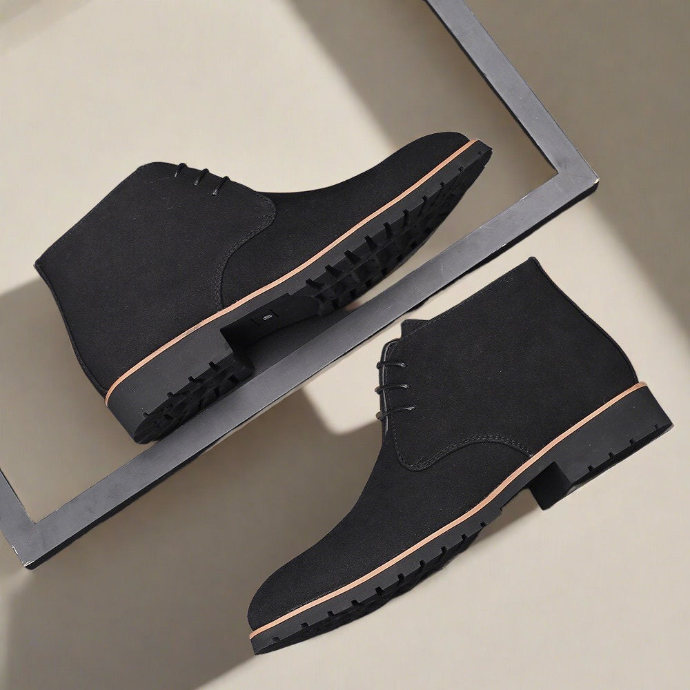 Chester - Eleganti scarpe formali in suede con tacco per uomini