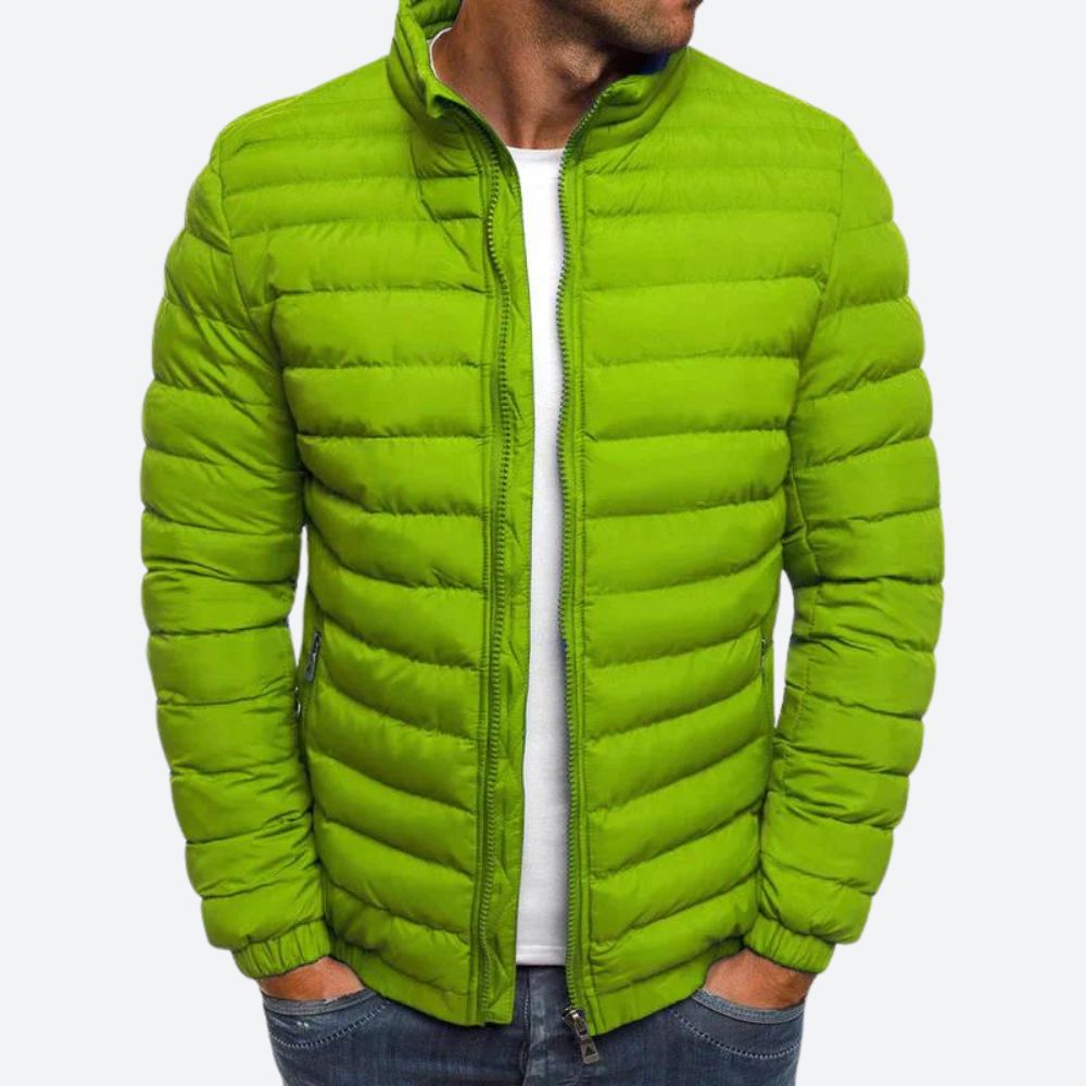 David | Giacca Puffer Casual con Design a Collo Alto