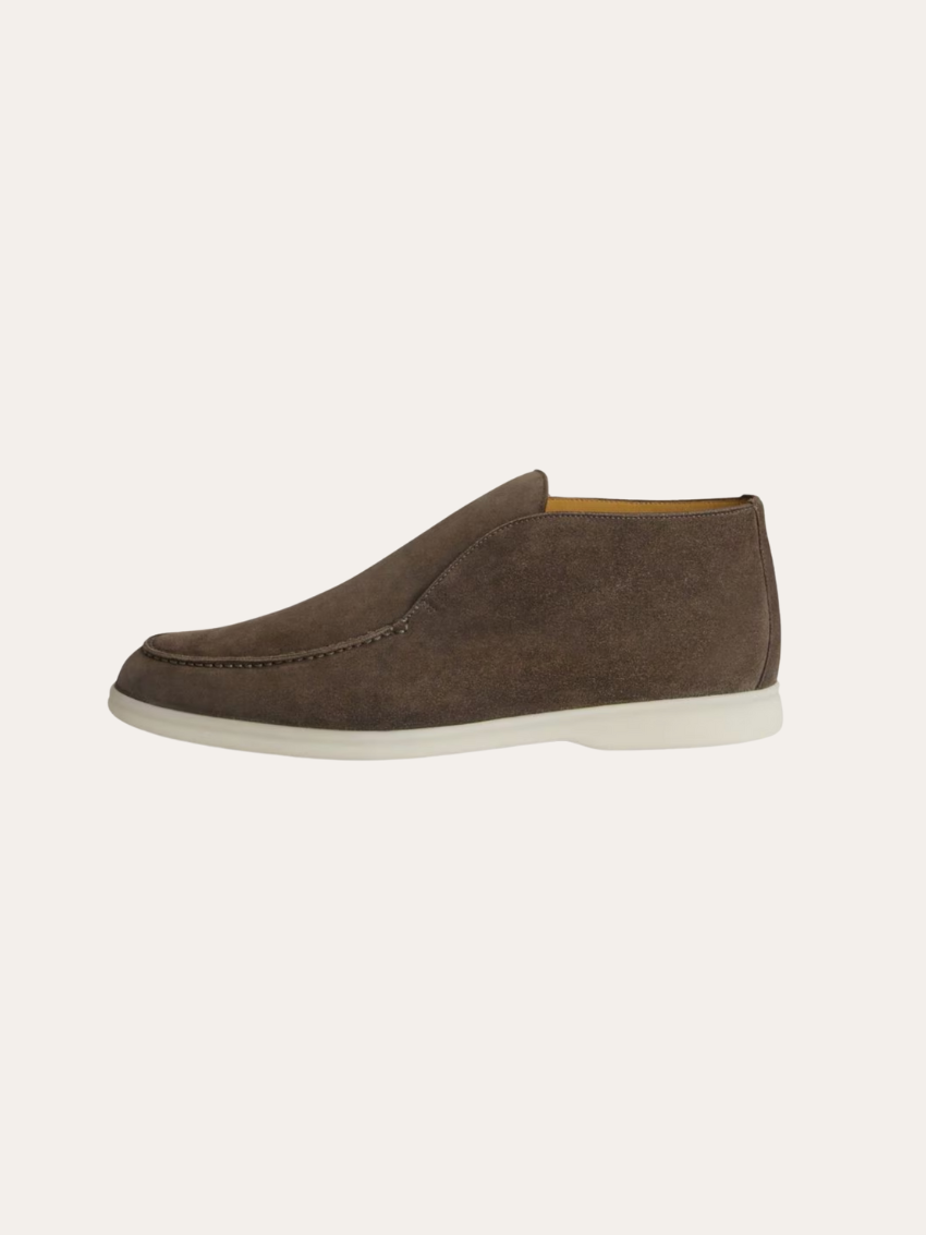 Mocassini in Suede Grigio Scuro - Calzature di Comfort Elegante