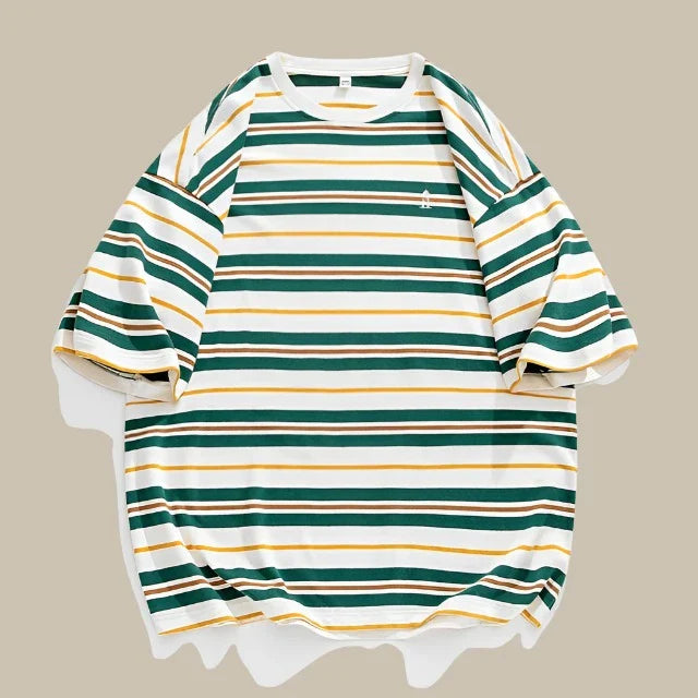 Olaf - T-shirt oversize a righe per un look streetwear maschile