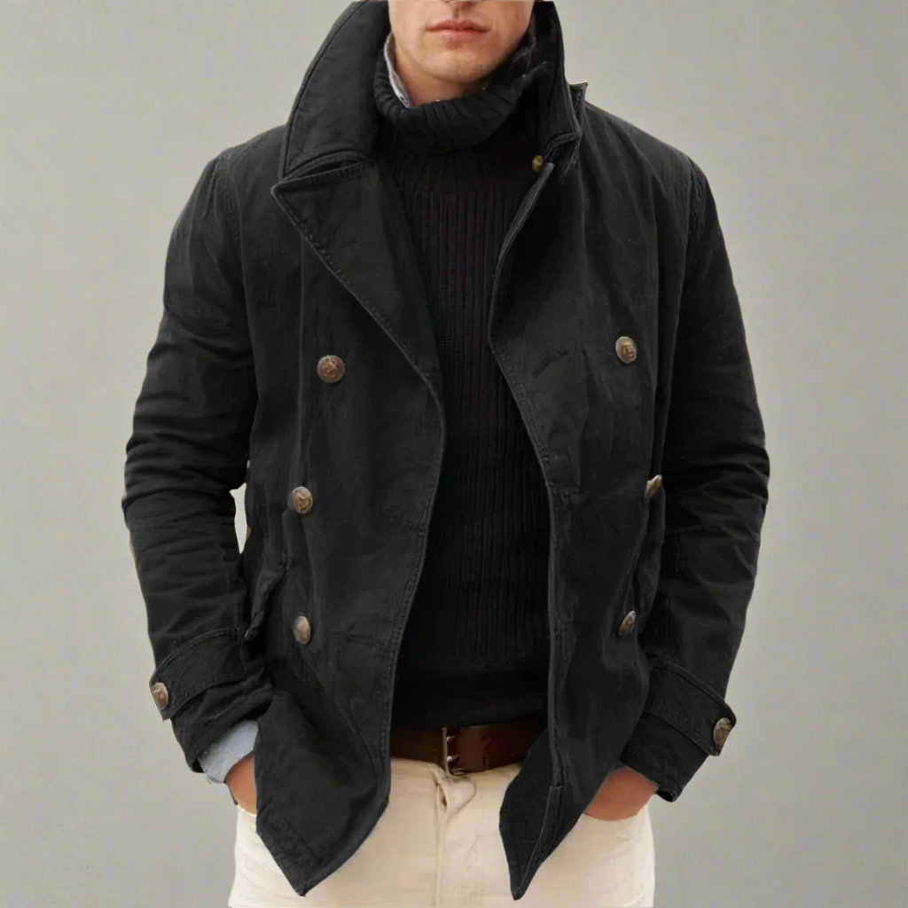 Alexandro cappotto d'autunno - giacca intermedia da uomo con bottoni