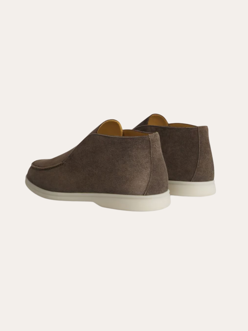 Mocassini in Suede Grigio Scuro - Calzature di Comfort Elegante