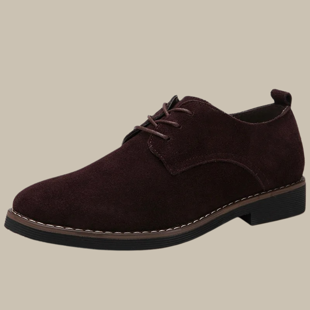 Floris - Scarpe Oxford da uomo in suède eleganti e confortevoli con tacco