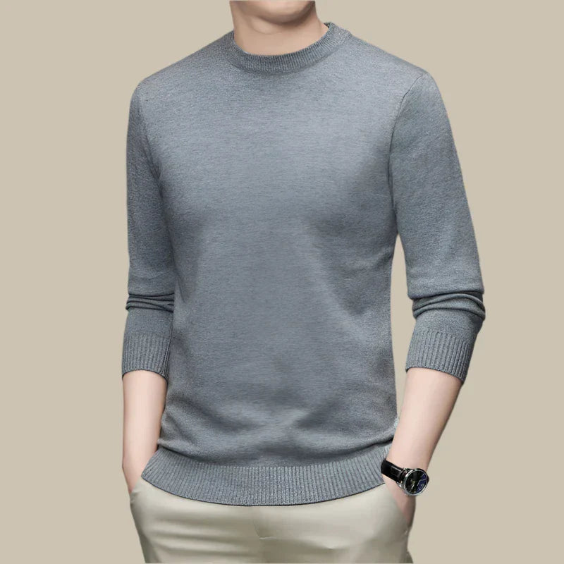 Carlo - Maglione classico da uomo con collo rotondo e comfort impeccabile