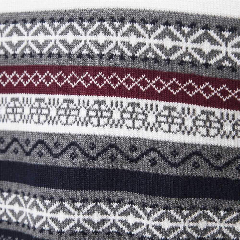 Marco - Pullover a mezza zip in stile norvegese per uomini