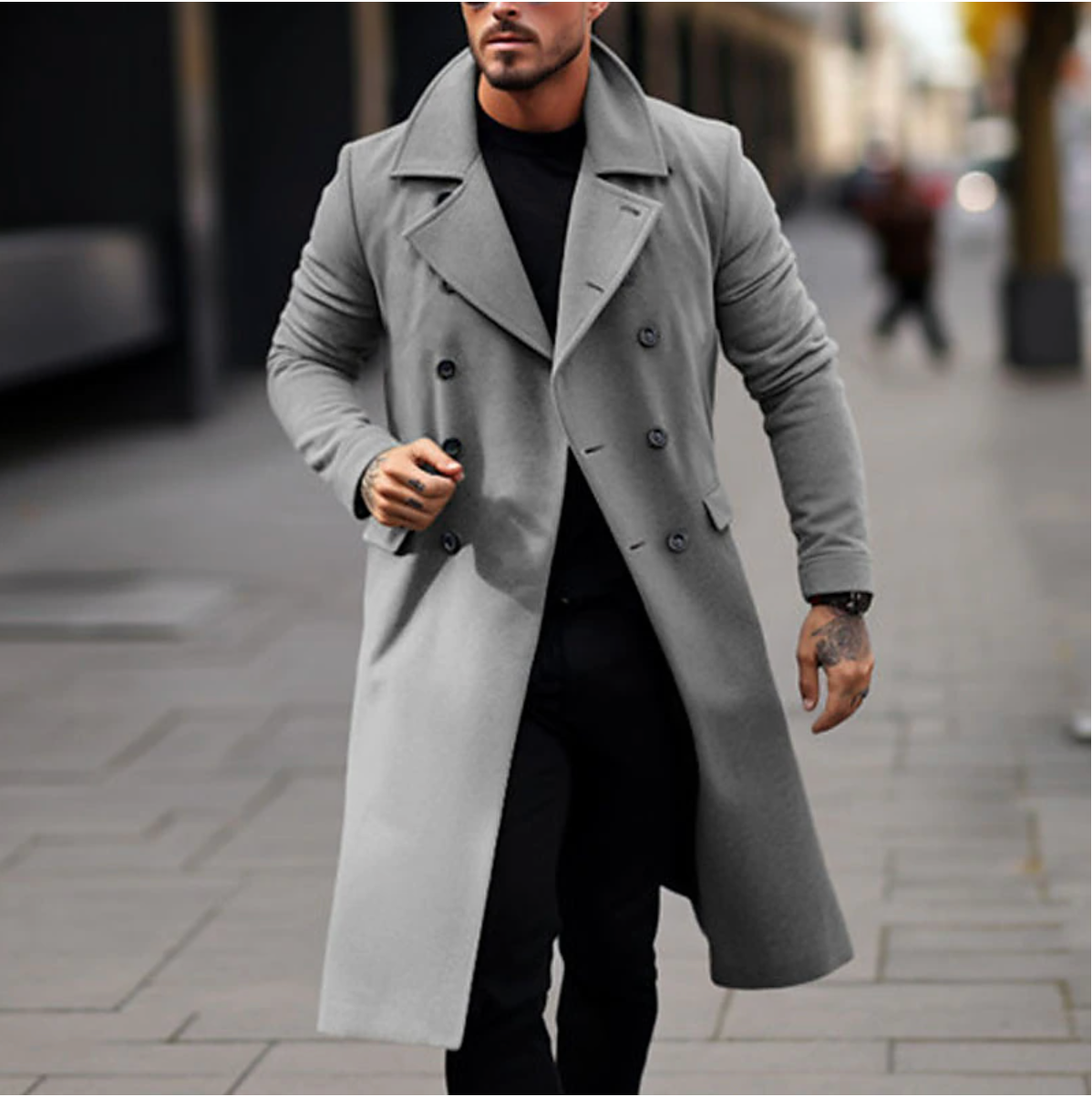 Alan - Elegante Cappotto Lungo da Uomo