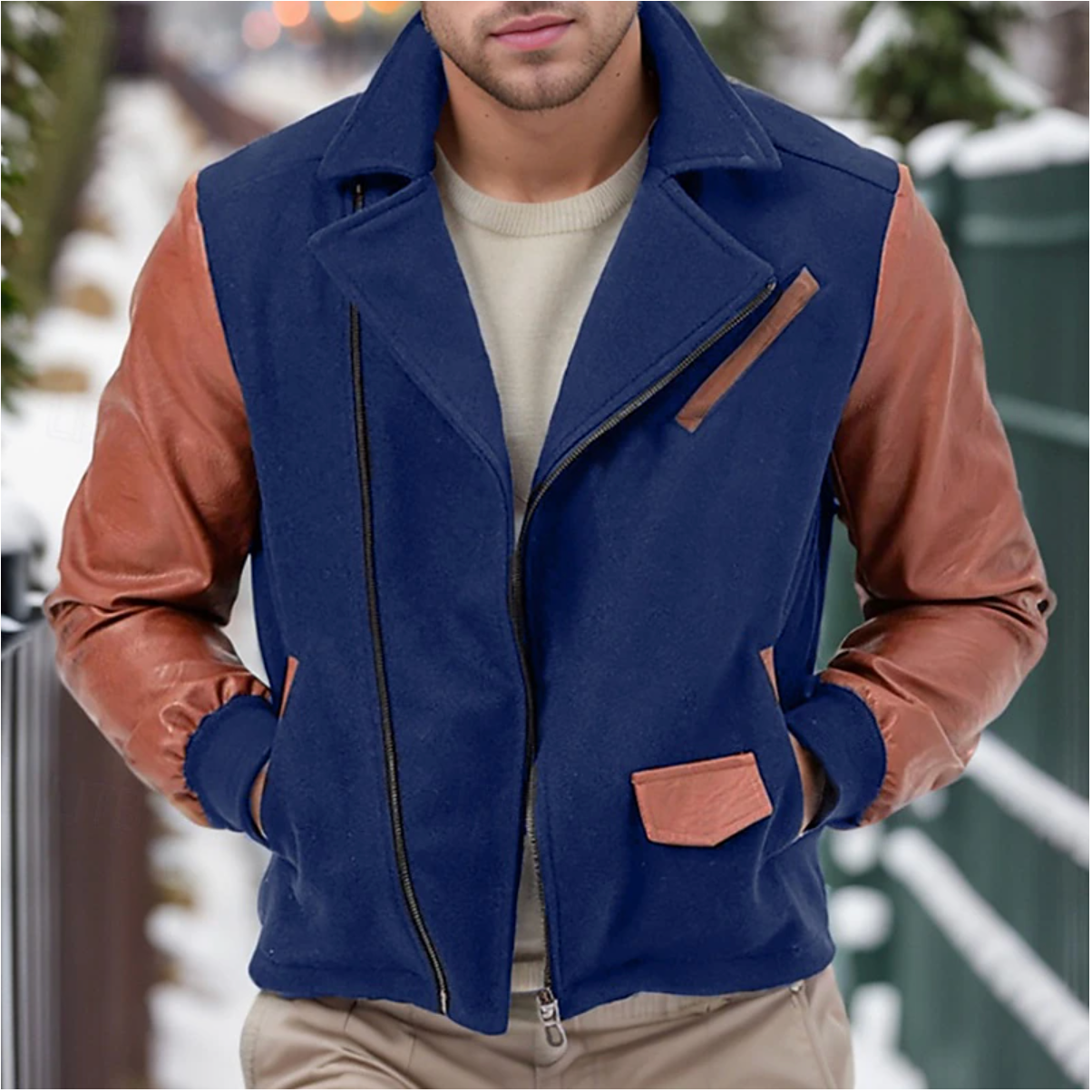 Giacca in Pelle da Uomo per Inverno