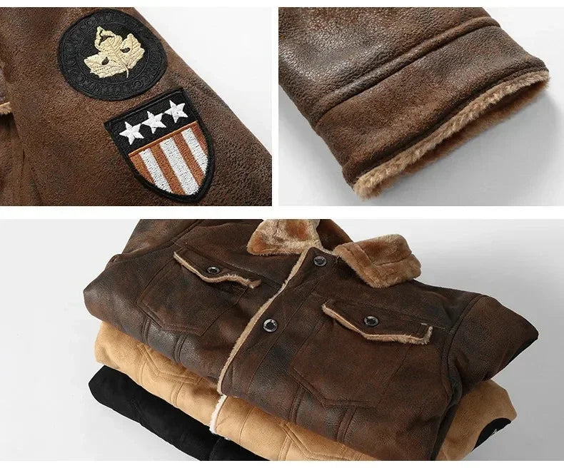 Alex Winter Coat | Vintage Elegante cappotto invernale in pelle da uomo
