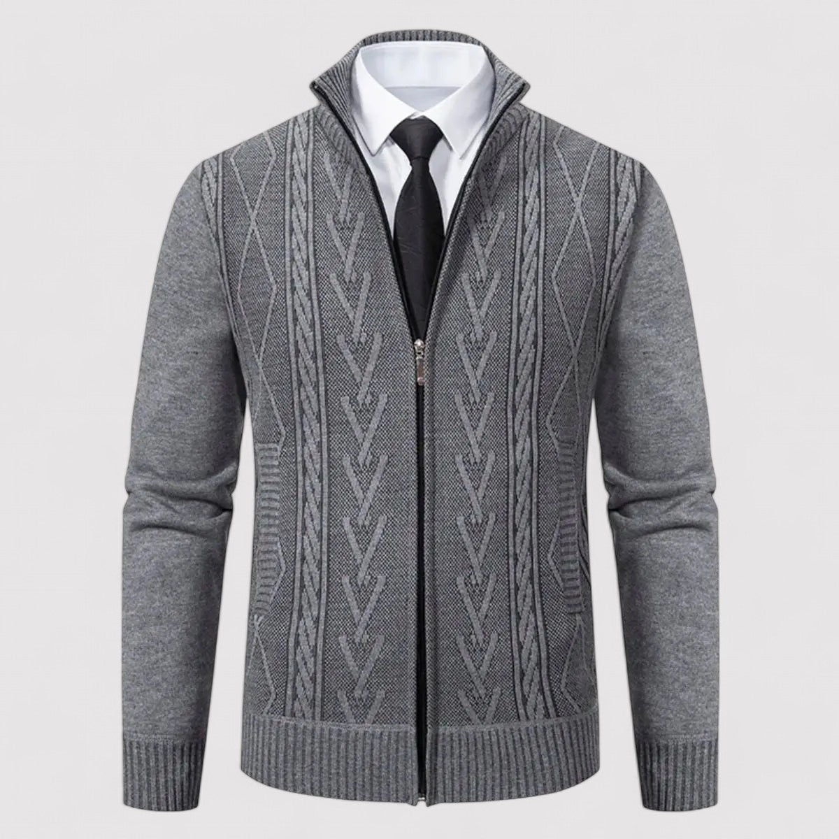Cardigan Elegante da Uomo in Cashmere per l'Autunno - Cross & Crown Stile Italiano